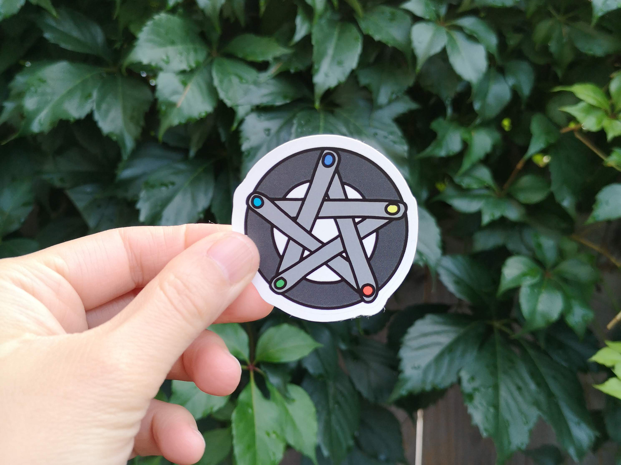 Creative Pentacle Vinyl Decal - Weatherproof Sticker for Phones, Laptops, Cars, Water Bottles & Others - Image 2