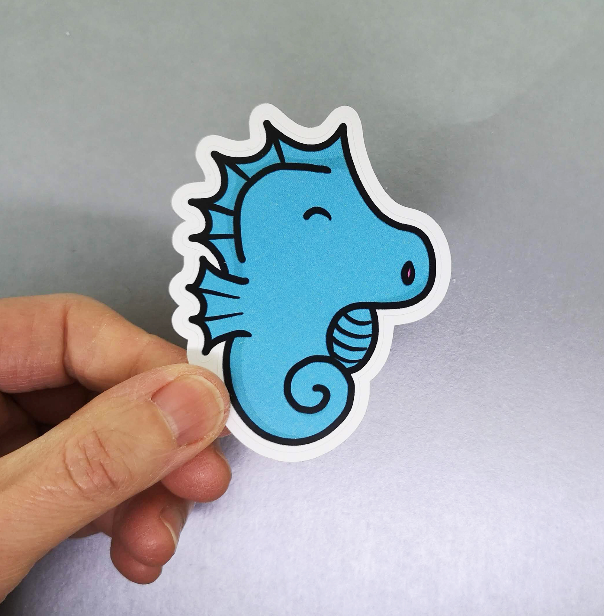 Adorable Hippocampus Vinyl Decal - Cute Weatherproof Animal Sticker for Phones, Laptops, Cars, Water Bottles & Others - Image 3