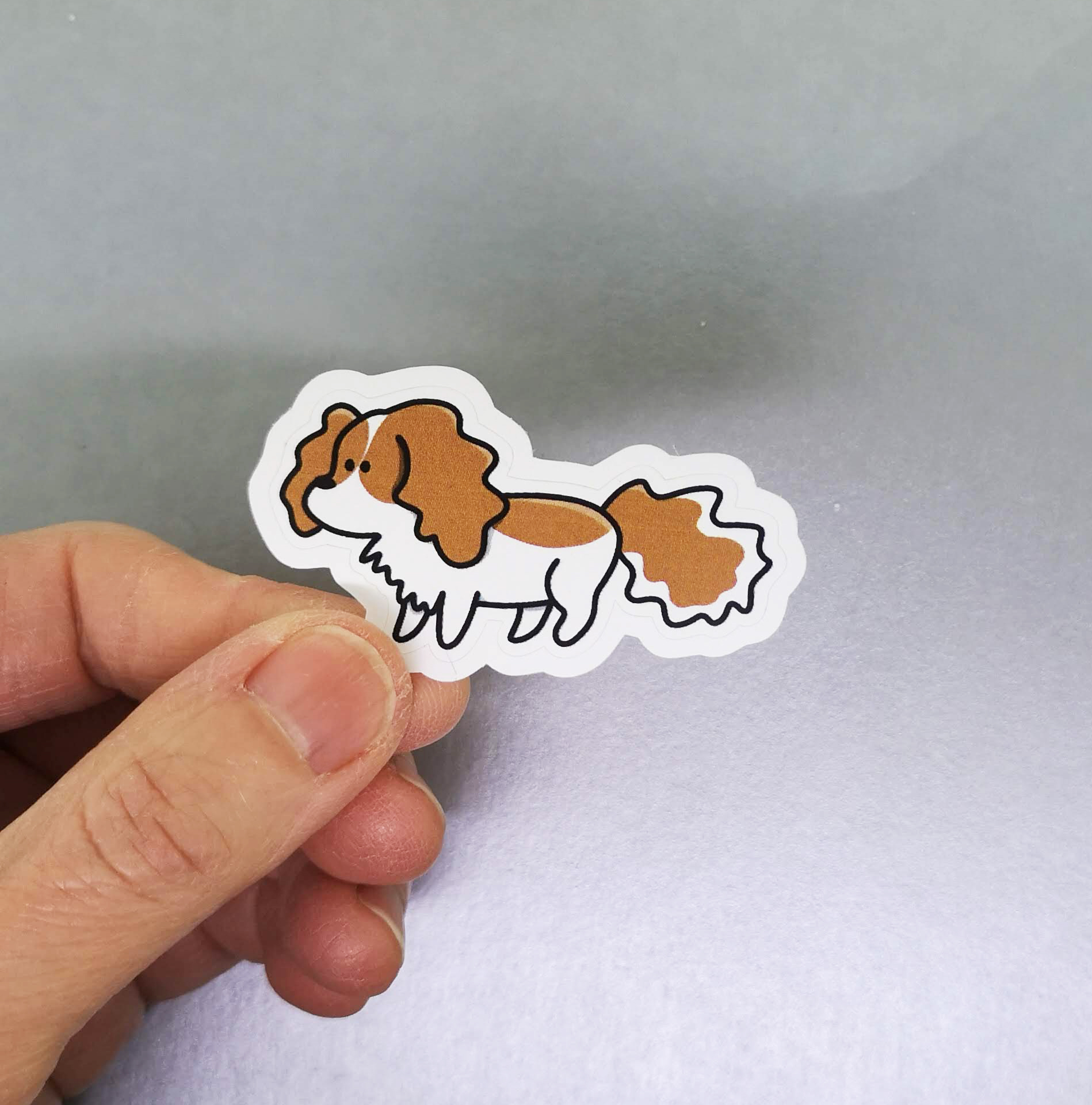 Adorable Spaniel Vinyl Decal - Cute Weatherproof Animal Sticker for Phones, Laptops, Cars, Water Bottles, Others & Dog Lovers - Image 2