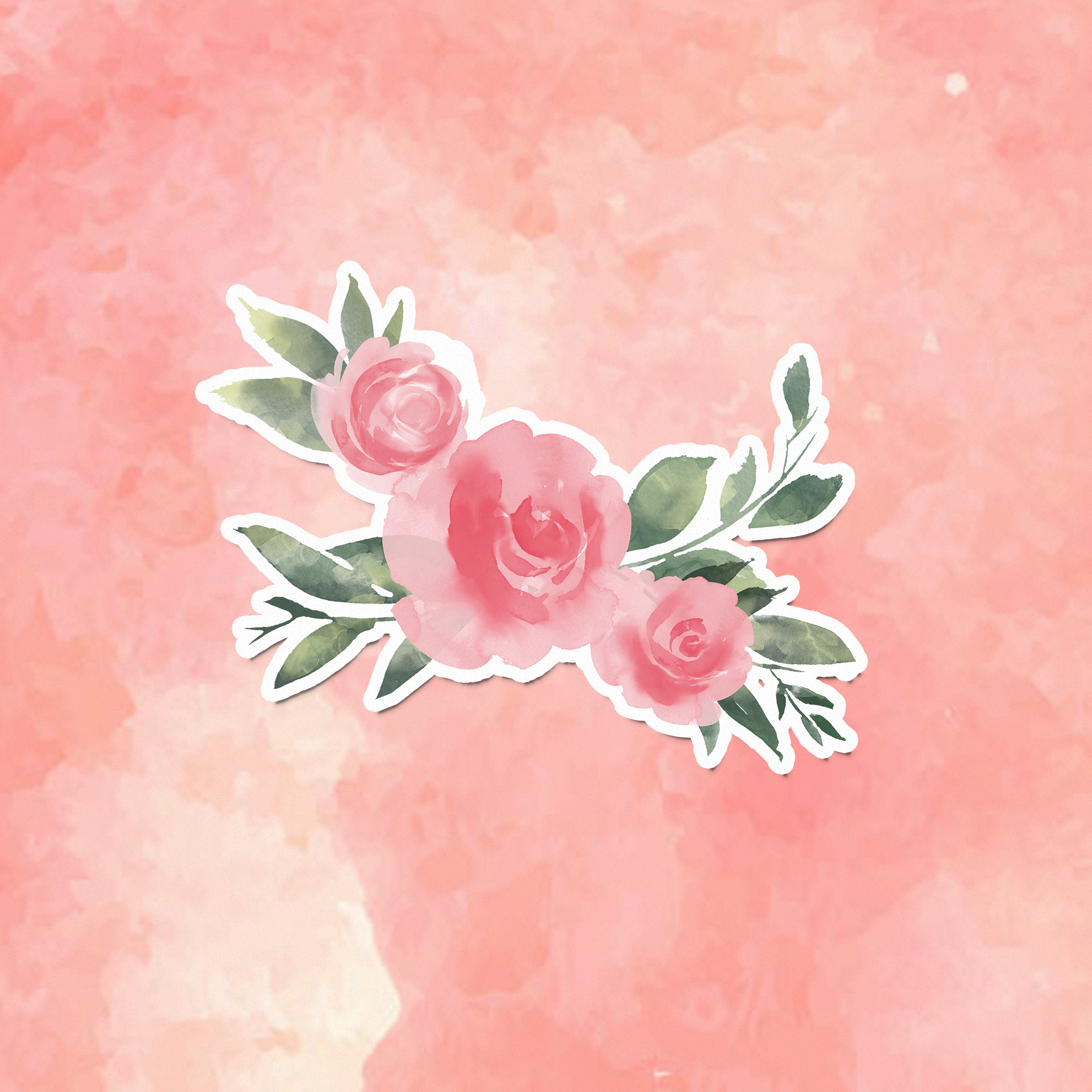 Creative Bouquet of Flowers Vinyl Decal - Weatherproof Sticker for Phones, Laptops, Cars, Water Bottles & More