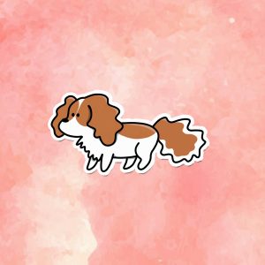 Adorable Spaniel Vinyl Decal - Cute Weatherproof Animal Sticker for Phones, Laptops, Cars, Water Bottles, Others & Dog Lovers