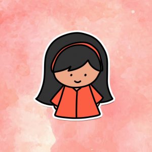 Cute People Vinyl Decal - Adorable Kawaii Girl Weatherproof Sticker for Phones, Laptops, Cars, Water Bottles & More