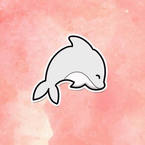 Adorable Dolphin Vinyl Decal - Cute Weatherproof Sticker for Phones, Laptops, Cars, Water Bottles & Animal Lovers