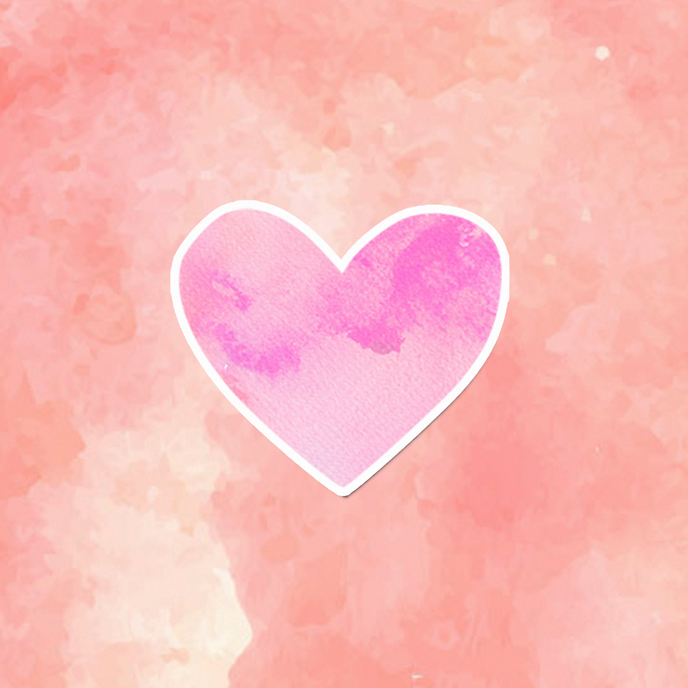Vibrant Heart Vinyl Decal - Cute Weatherproof Romantic Sticker for Phones, Laptops, Cars, Water Bottles & Others