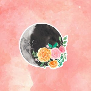 Creative Moon Vinyl Decal - Weatherproof Lunar Sticker for Phones, Laptops, Cars, Water Bottles & Others