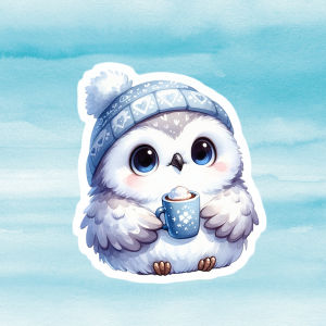 Adorable Owl Vinyl Decal - Cute Weatherproof Bird Sticker for Phones, Laptops, Cars, Water Bottles & Others