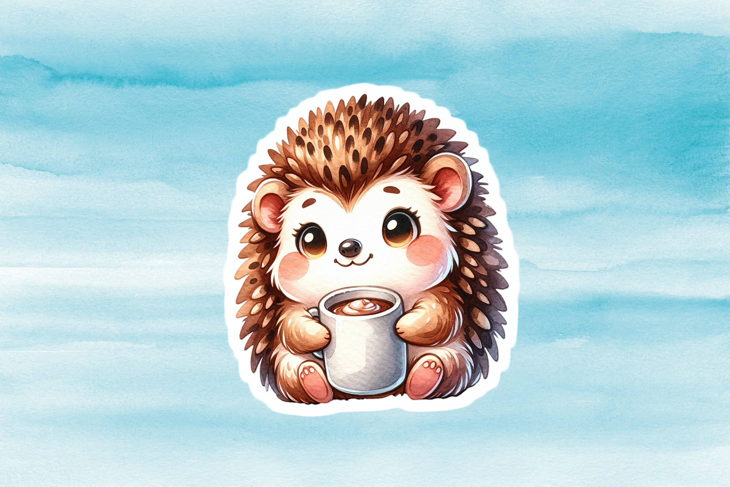 Cute Hedgehog Vinyl Decal - Adorable Weatherproof Animal Sticker for Phones, Laptops, Cars, Water Bottles & Others