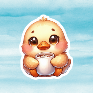 Cute Chick Vinyl Decal - Adorable Weatherproof Sticker for Phones, Laptops, Cars, Water Bottles, Others & Animal Lovers
