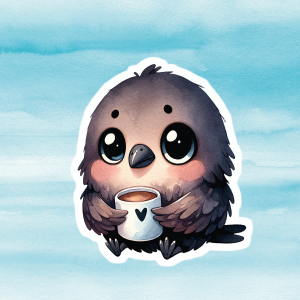 Adorable Pigeon Vinyl Decal - Cute Weatherproof Bird Sticker for Phones, Laptops, Cars, Water Bottles & Others