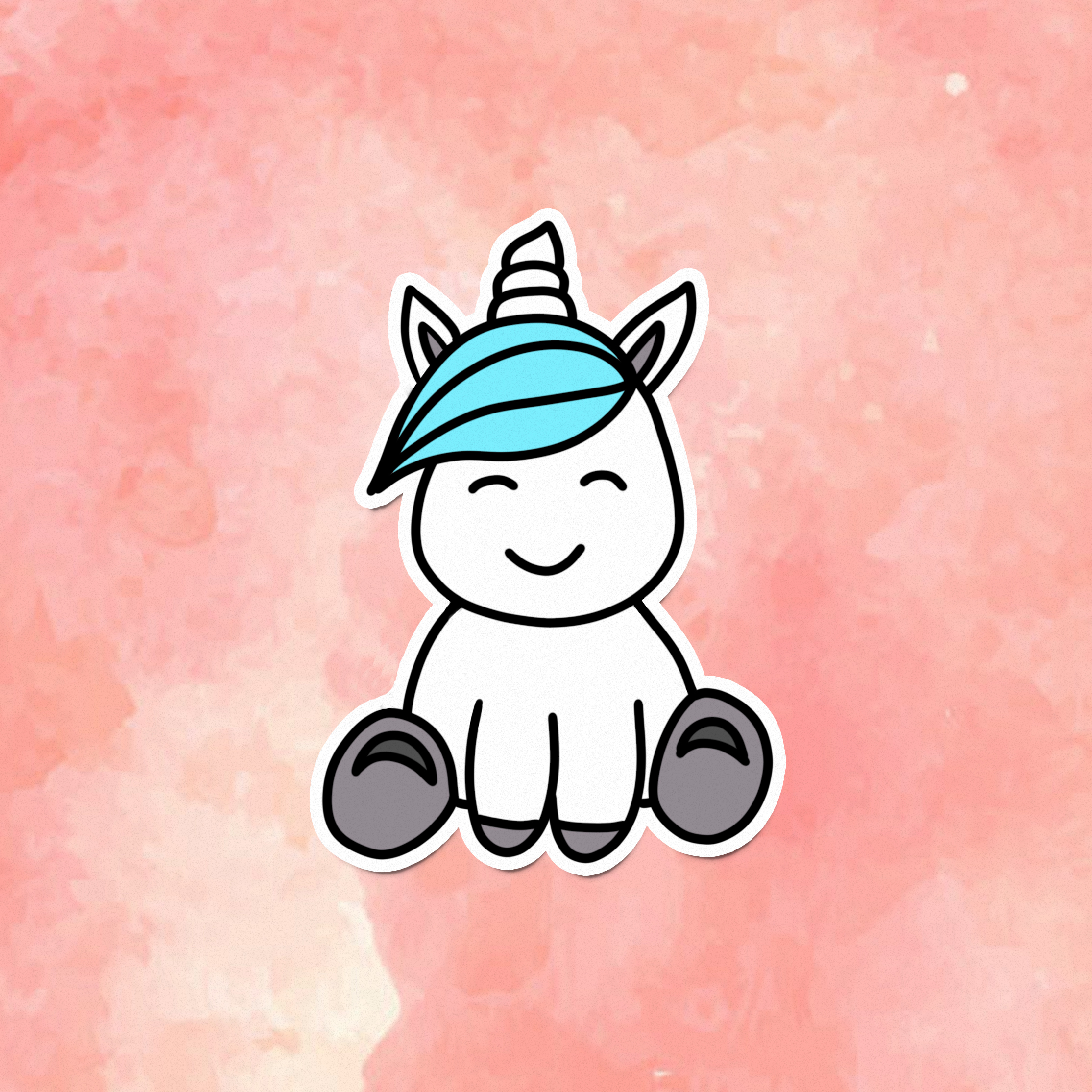 Cute Unicorn Vinyl Decal - Adorable Weatherproof Sticker for Phones, Laptops, Cars, Water Bottles & Others