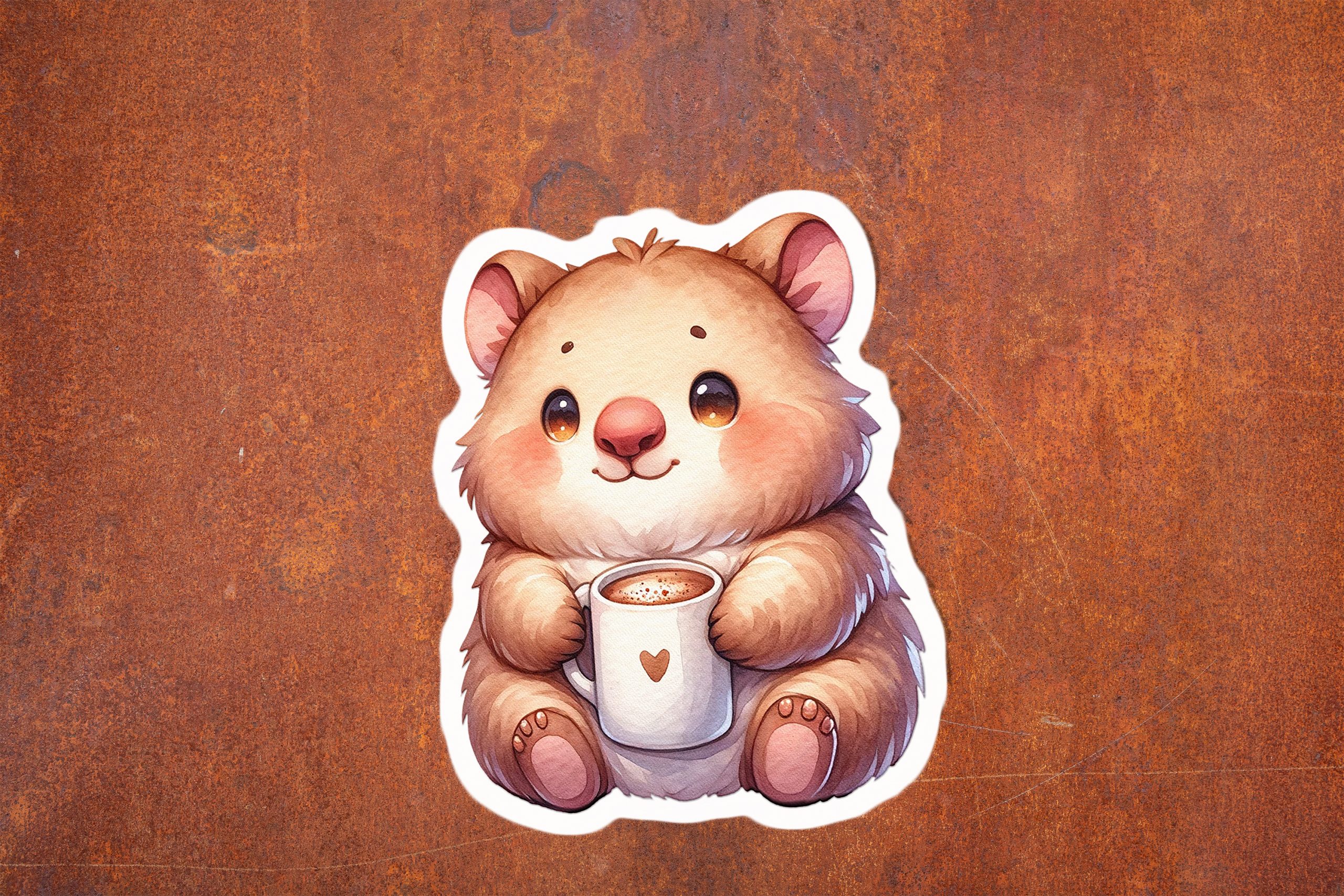 Adorable Wombat Vinyl Decal - Cute Weatherproof Animal Sticker for Phones, Laptops, Cars, Water Bottles & Others - Image 2